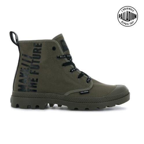 Dámské Boty Palladium Pampa Hi Future Olivy Zelené | CZ GNK-14D